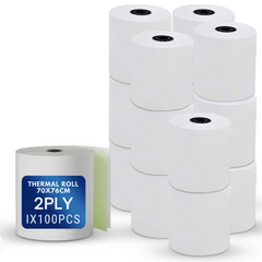 Thermal Roll 70x76mm – 1PLY & 2PLY POS Receipt Paper Roll – 1x100 PCS