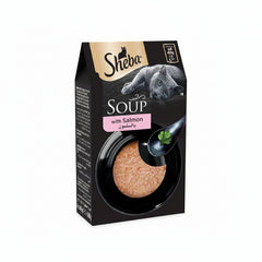 Sheba Soup with Salmon Wet Cat Food - 4X40G