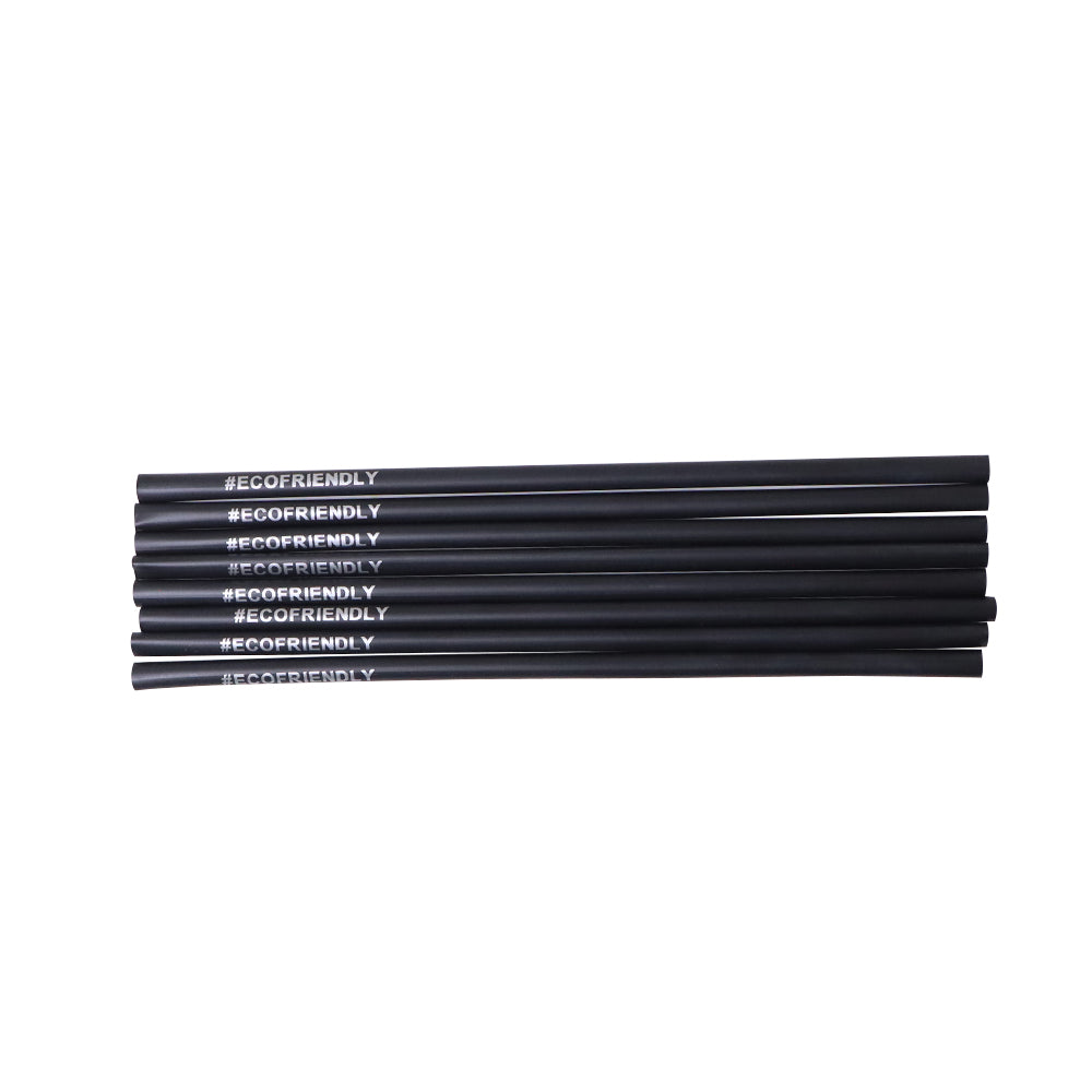 Eco Friendly Biodegradable Straw 6MM Black 10000 Pieces - Your One Stop Solution UAE