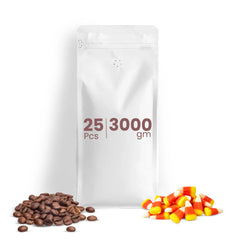 Recloseable Coffee Pouches – Black & White | 250g, 500g, 1000g & 3kg