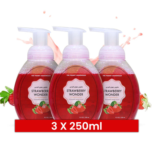 Hand Wash Liquid with Foaming Pump – Strawberry Wonder, Berry Burst & Watermelon Mojito (250ML Each)