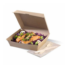 Kraft Dinner Box – 175x90x85mm | 50 PCS x 1 PKT | Eco-Friendly Takeaway Food Box