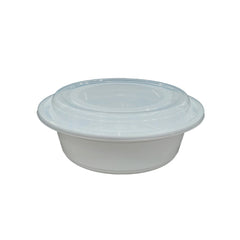 Microwave Container Round White With Lid 1X150 Pieces