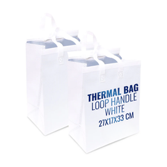 Thermal Bags with Loop Handle – Black & White | Multiple Sizes | Insulated Bulk Bags