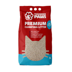 Thunder Paws Premium Hard Clumping Clay Cat Litter 5L