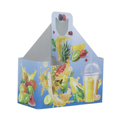 Printed Blue Paper Corrugated 2 Cup Holder 1X250 Pieces - Your One Stop Solution UAE