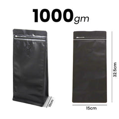 Recloseable Coffee Pouches – Black & White | 250g, 500g, 1000g & 3kg
