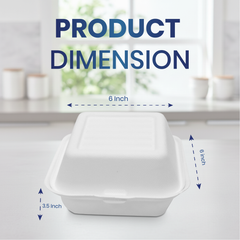 Bagasse Lunch Boxes – Eco-Friendly Biodegradable Disposable Boxes | Multiple Sizes & Compartments