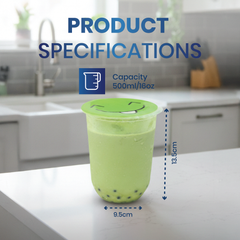 PP Juice Cups U-Shape – 16oz & 24oz (95mm) | Clear, Leak-Proof & Recyclable Cups