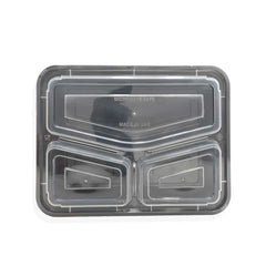 Microwave Container With Lid 3 Compartment