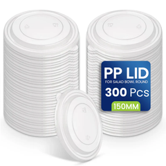 Round Salad Bowl Lids – PET & PP Material | 150mm & 165mm | 1x300 PCS | Clear, Food-Grade & Leak-Proof
