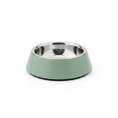 Saluki Stainless Steel Double Wall Dog Bowls GREEN - 2.2L