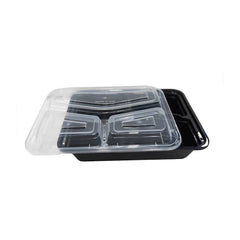 Microwave Container With Lid 3 Compartment