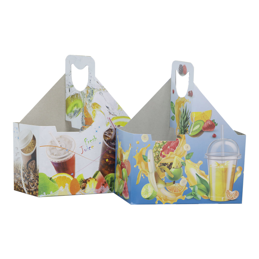 Printed White Paper Corrugated 2 Cup Holder 1X250 Pieces - Your One Stop Solution UAE