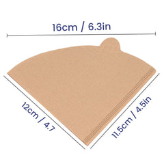 Coffee Filter Paper – Brown & White 12x16 cm (51gsm, 1x100 pcs) | Disposable Coffee Filters