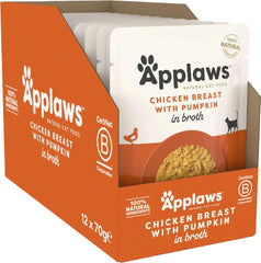 Applaws Chicken with Pumpkin in Broth Wet Cat Food 70g Pouch