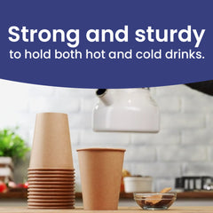 Single Wall Coffee Cup 8 Oz Brown 50X20 1000 Pieces - Your One Stop Solution UAE