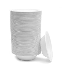 Bagasse Round Bowl White 12 Oz 1X300 Pieces - Your One Stop Solution UAE