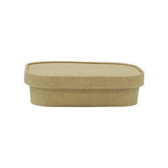 Kraft Rectangular Paper Containers – 500ml–1000ml | Paper/PP Lids | 300 PCS