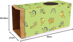 ALL FOR PAWS afp- Catoon Kraft Paper Tunnel - Green