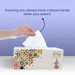 AL FAJR Facial Tissue – 200 Sheets | Pack of 5 or 15 Boxes (5 Boxes x 1Pkt / 5 Boxes x 3Pkts)