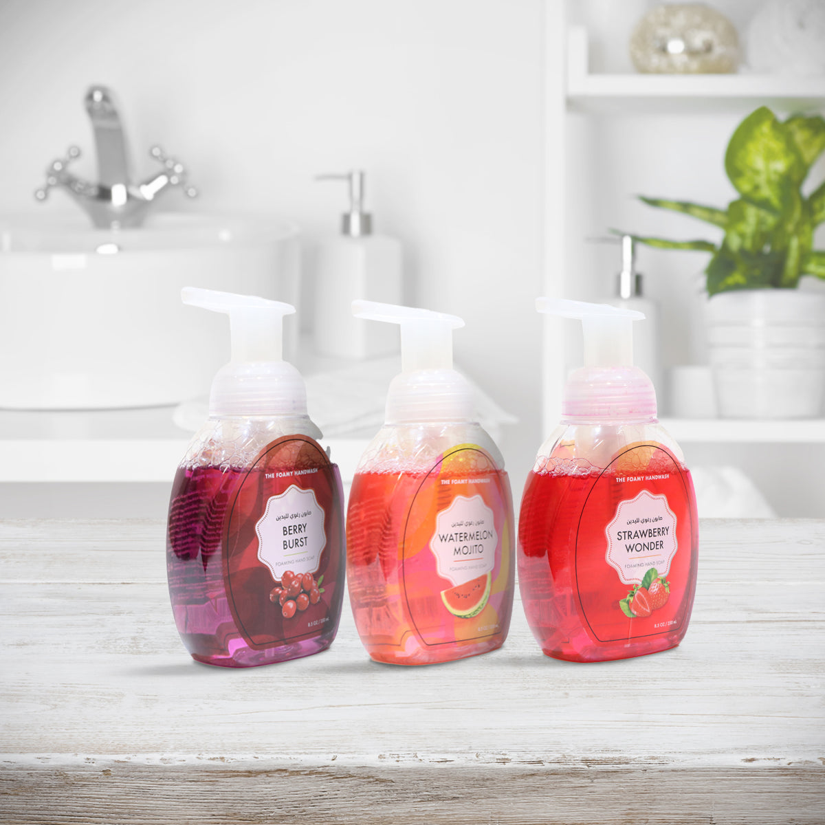 Hand Wash Liquid 250ML With Foaming Pump 3 in 1 Pack - Your One Stop Solution UAE