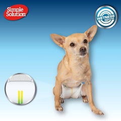 Simple Solution Disposable Female Dog Diapers, White, Medium, Pack of 12, M (Pack of 1)