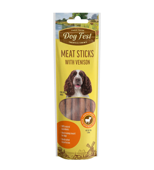 Dog Fest Meat Sticks With Vension For Adult Dogs - 45g