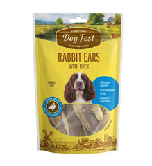 Dog Fest Rabbit Ears With Duck For Adult Dogs - 90g
