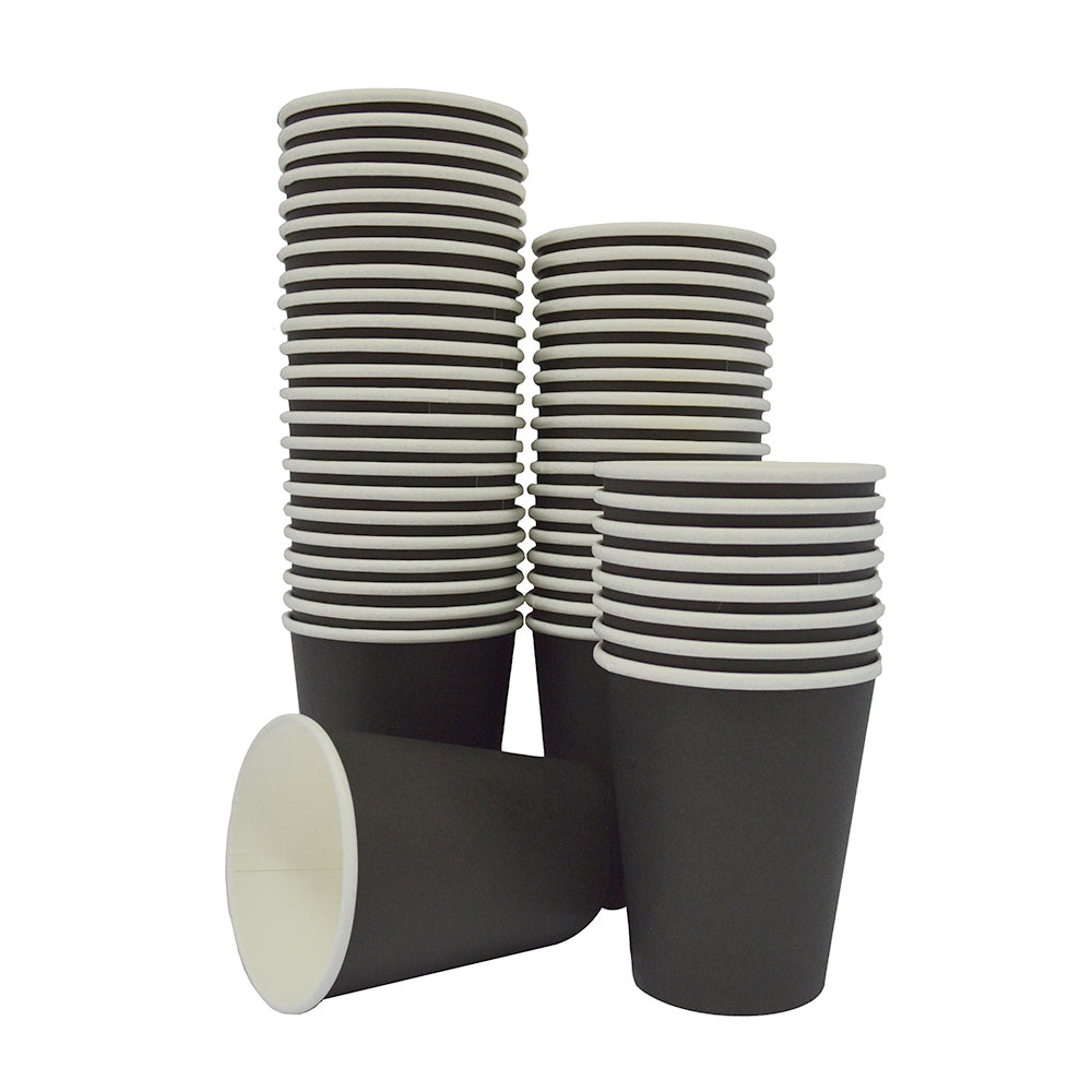 Single Wall Coffee Cup 8 Oz Black 50X20 1000 Pieces - Your One Stop Solution UAE