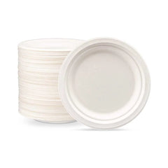 Bagasse Round Plates – Multiple Sizes | Eco-Friendly Biodegradable Disposable Plates | Bulk Pack