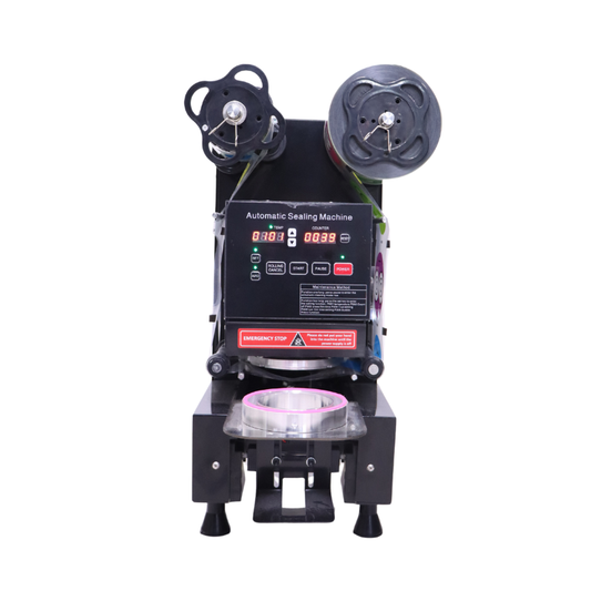 Automatic PP Cup Sealing Machine | Commercial Bubble Tea & Juice Cup Sealer | Food Packaging Equipment