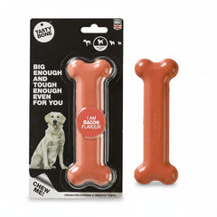 Tasty Bone Nylon Dog Chew Toy, Durable & Indestructible Chew for Large Dogs, Bacon Flavor
