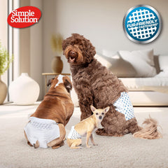 Simple Solution Disposable Female Dog Diapers, White, L/XL, Pack Of 12
