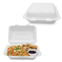 Bagasse Lunch Boxes – Eco-Friendly Biodegradable Disposable Boxes | Multiple Sizes & Compartments