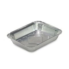 Aluminium Food Containers with Paper Lids – Multiple Sizes | Food-Grade Takeaway Packaging