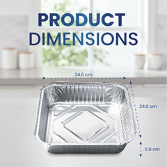 Aluminium Food Containers with Paper Lids – Multiple Sizes | Food-Grade Takeaway Packaging