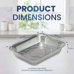 Aluminium Food Containers with Paper Lids – Multiple Sizes | Food-Grade Takeaway Packaging