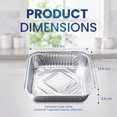 Aluminium Food Containers with Paper Lids – Multiple Sizes | Food-Grade Takeaway Packaging