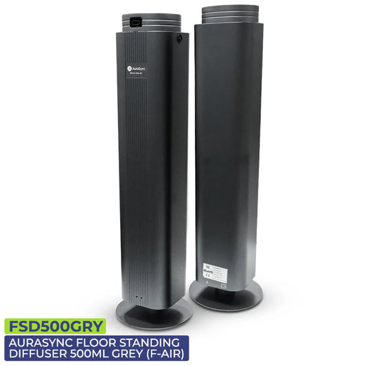 AURASYNC Floor Standing Diffuser 500ml – Grey (F-AIR) | Premium Scent Machine for Home & Office