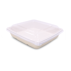 Bagasse Square Food Containers with Lids | Eco-Friendly Packaging