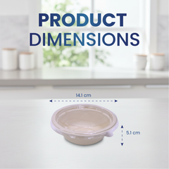 Bagasse Round Containers with Lids | CR12–CR40 | Eco-Friendly Takeaway Bowls | Bulk Pack