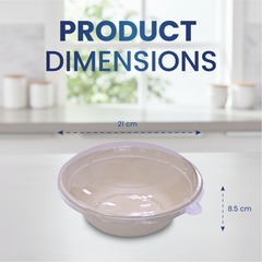 Bagasse Round Containers with Lids | CR12–CR40 | Eco-Friendly Takeaway Bowls | Bulk Pack