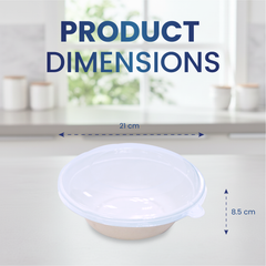 Bagasse Round Containers with Lids | CR12–CR40 | Eco-Friendly Takeaway Bowls | Bulk Pack