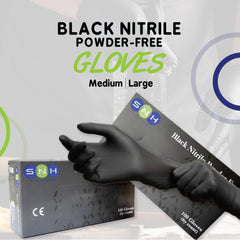 Nitrile Gloves – Black & Pink (100 Pieces per Box)