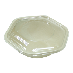 Bagasse Hexagon Shape Bowl 1000ML With Pet Lid 300 Pieces - Your One Stop Solution UAE