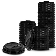BLACK LID FOR PAPER CUP 8oz (80DIA)