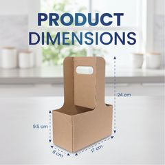 Corrugated 3-Ply 2-Cup Carrier – Sturdy Beverage Holder | 220pcs Bulk Pack