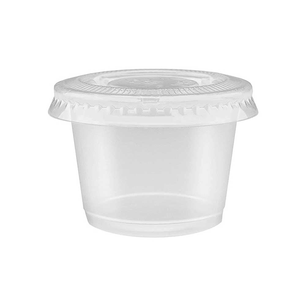 Clear Jello Shot Cup With Lid 100 Pieces-SNHPacking