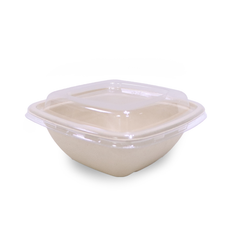 Bagasse Square Food Containers with PET, PP & Bagasse Lids – Eco-Friendly Packaging